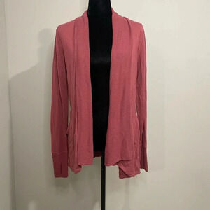 Athleta Pranayama Restore Wrap Open Front Cardigan in‎ Rose Color